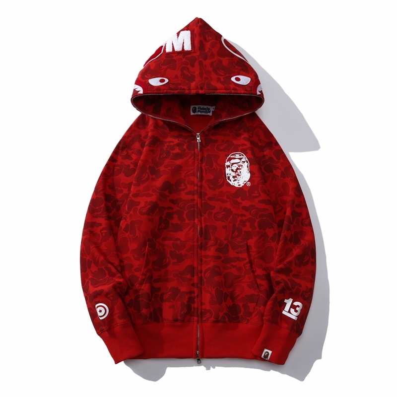 BAPE Japan 13TH Anniversary Camo Shark Full Zip Hoodie 6937