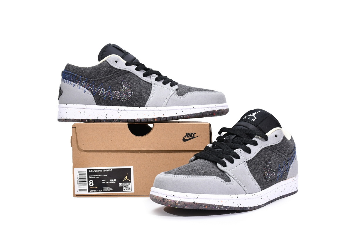 Jordan 1 Low SE Crater Black Grey DM4657-001