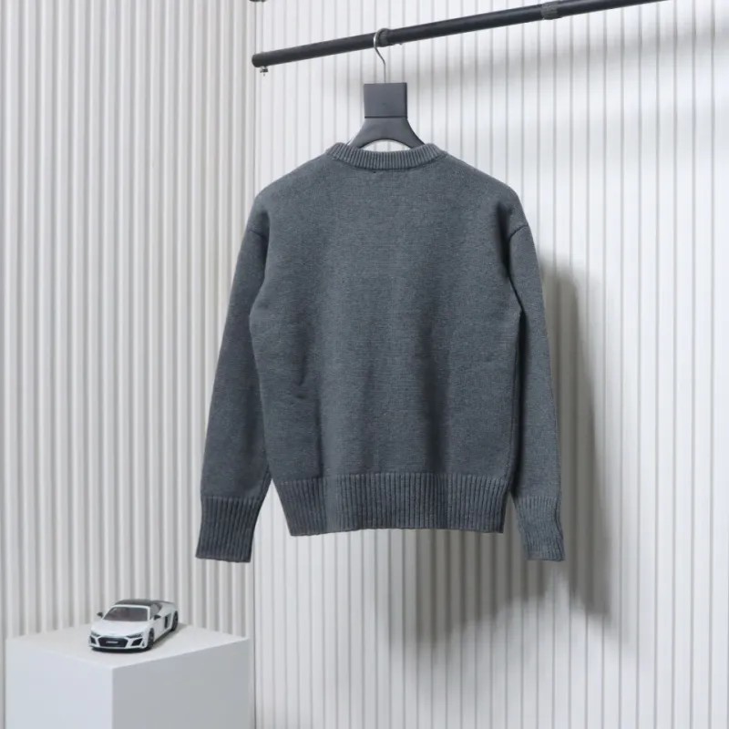 AMI Paris Ami de Coeur Sweater Grey