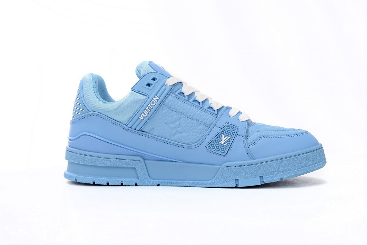 Louis Vuitton Trainer All Blue Embossing 1AARFG