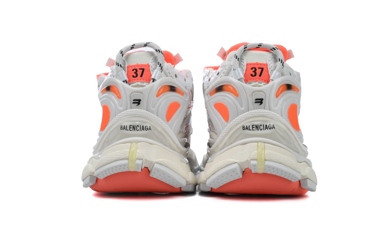 Balenciaga Runner Sneaker Eggshell Neon Orange 677403 W3RBM 2013