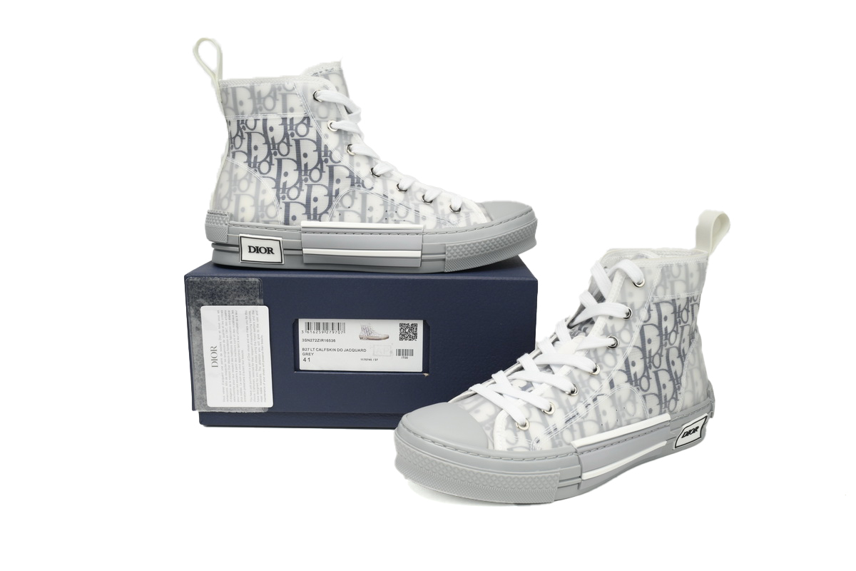 Dior B23 HT Oblique Transparency High White Blue Gray 3SN272ZIR 16536