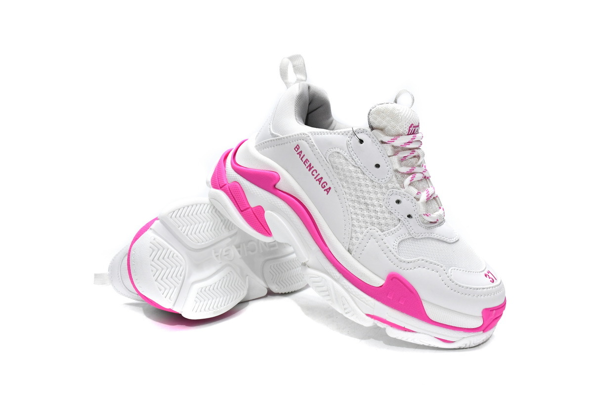 Balenciaga Triple S White Peach Red 536737 W2CA3 3890