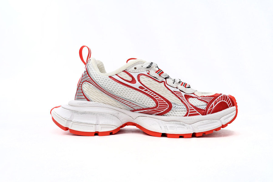Balenciaga 3XL Sneaker in White Red 734734 W3XL2 9060