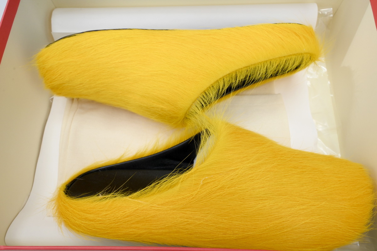 Marni Loafers Long-hair Calfskin Fussbett Sabot Yellow