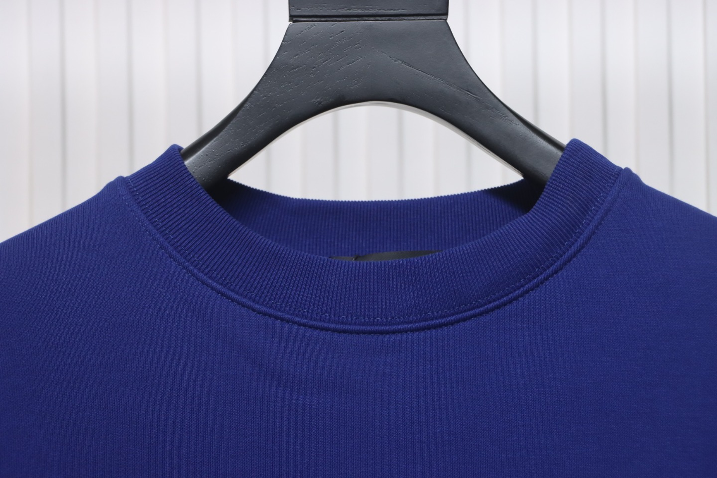 Balenciaga Campaign Logo Printed Crewneck Hoodie Navy