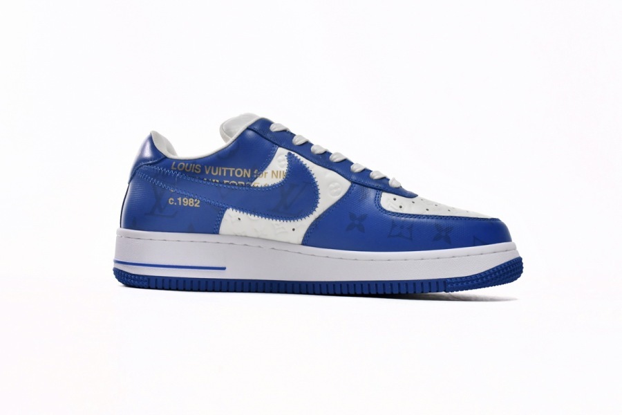 Louis Vuitton Nike Air Force 1 Low By Virgil Abloh White Royal
