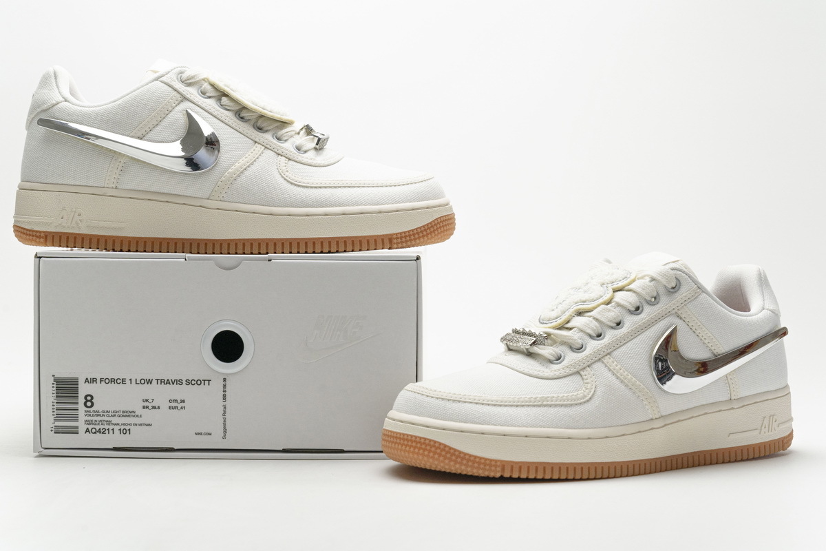 Travis Scott x Nike Air Force 1 Sail  AQ4211-101