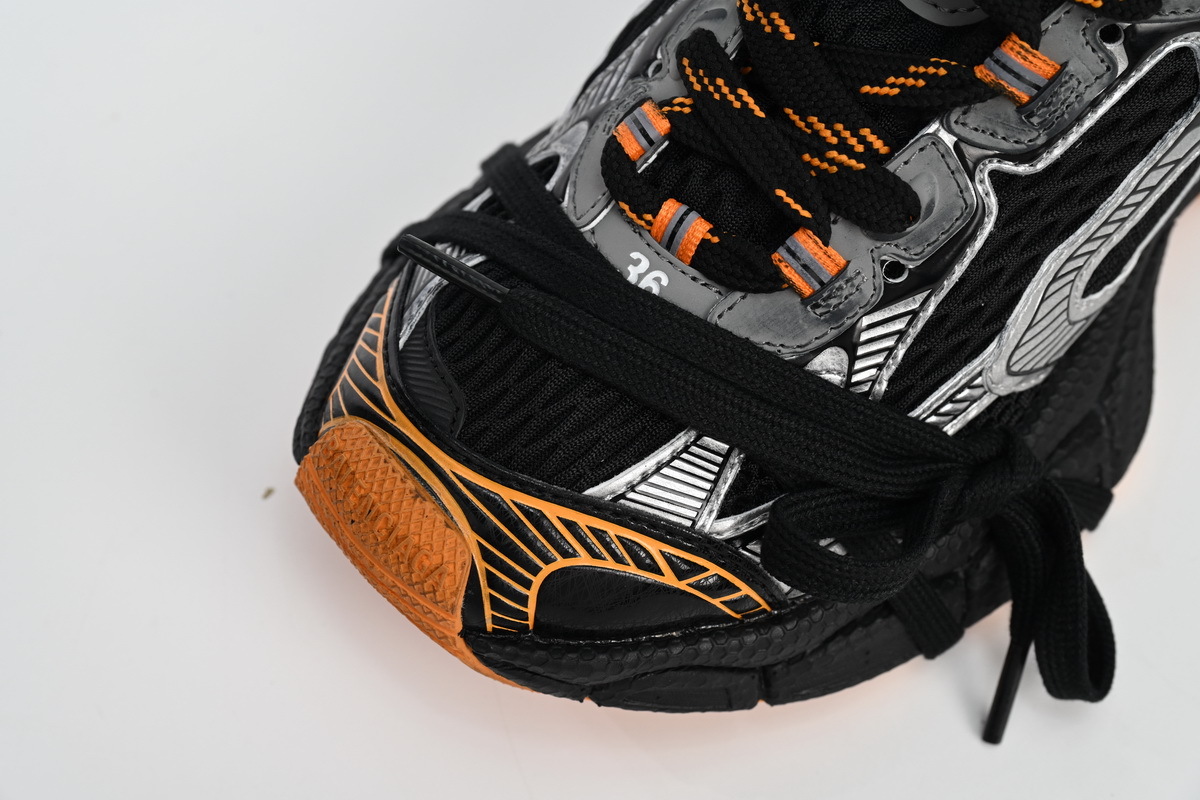 Balenciaga 3XL Sneaker in All Black Orange 734731 W3XL3 1178