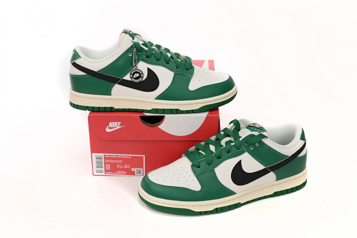 Nike Dunk Low White Green Lottery DR9654-100