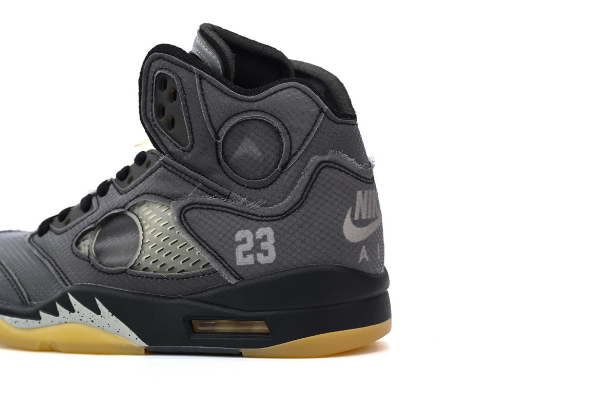 OFF-WHITE x Air Jordan 5 Grey Muslin CT8480-001