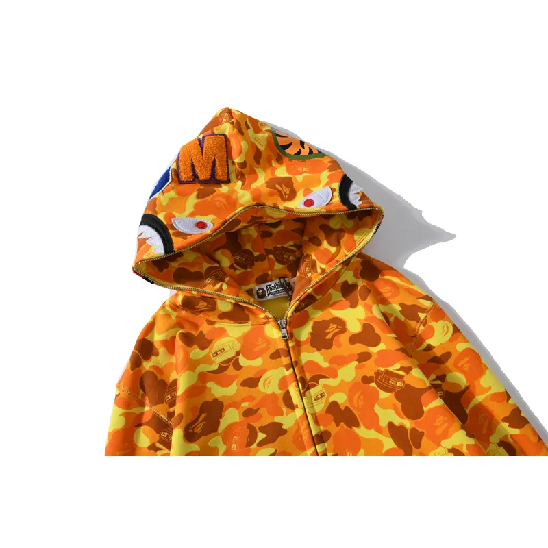 BAPE Color Camo Shark Zip Hoodie Yellow 6399