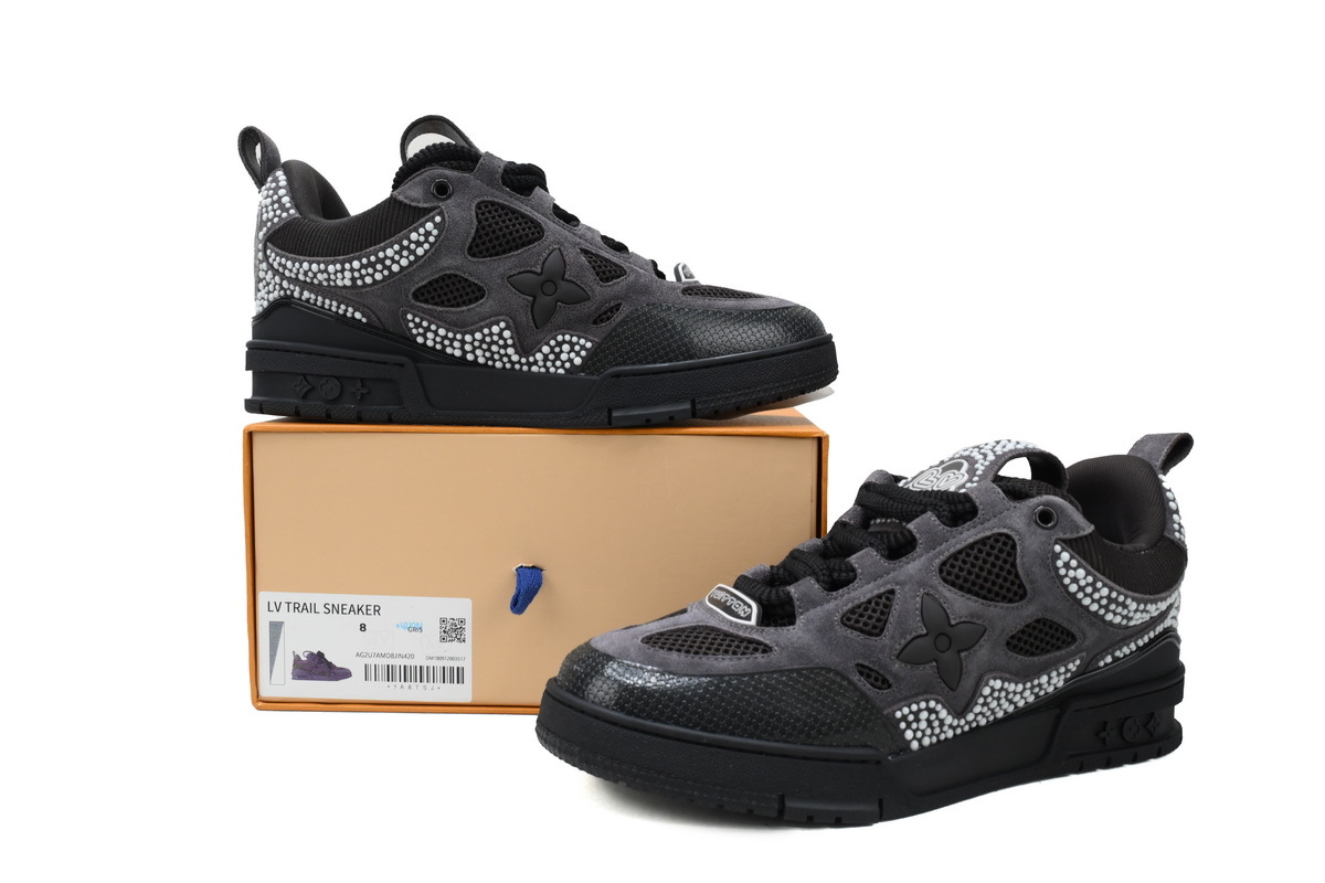 Louis Vuitton Skate Sneaker Gray Black White