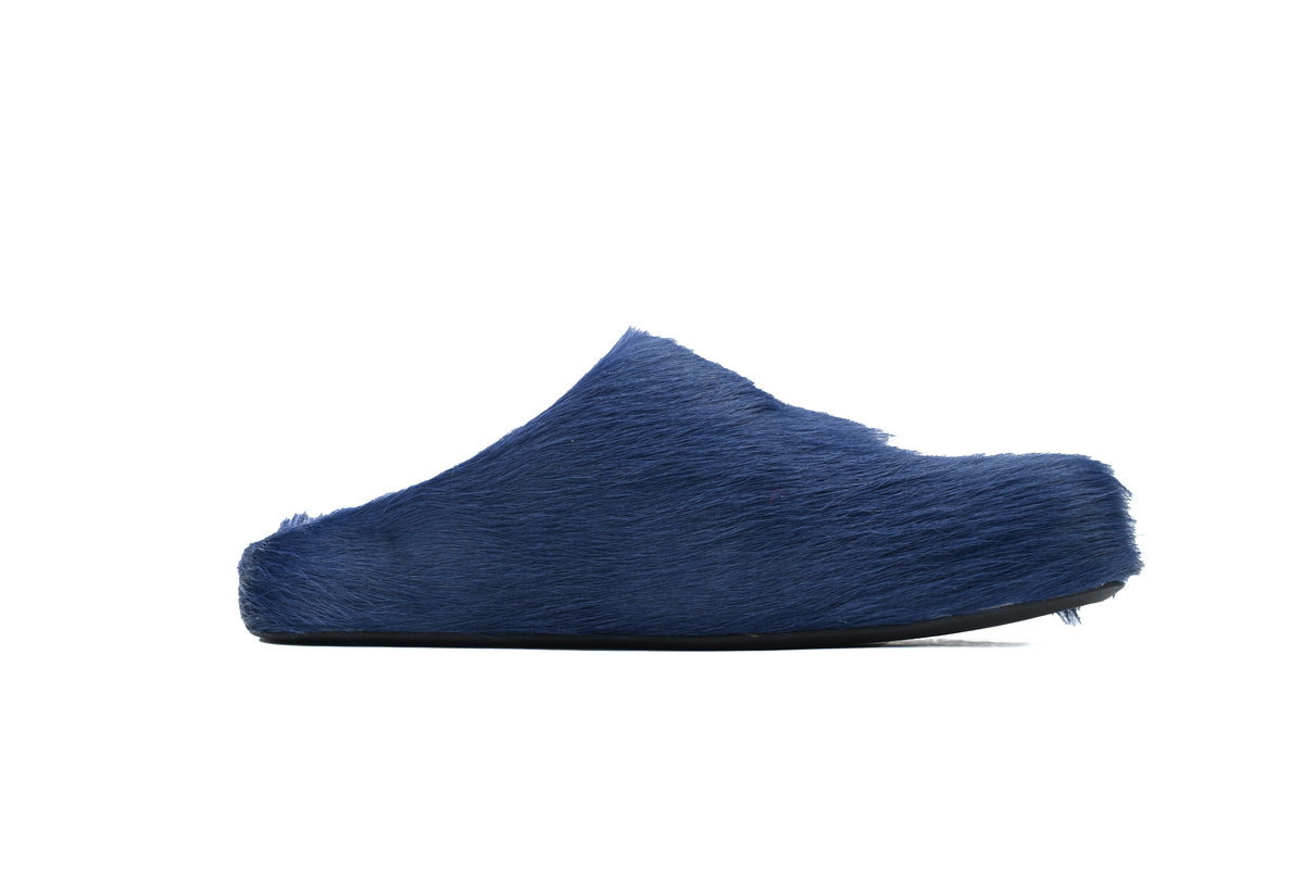 Marni Loafers Long-hair Calfskin Fussbett Dark Blue