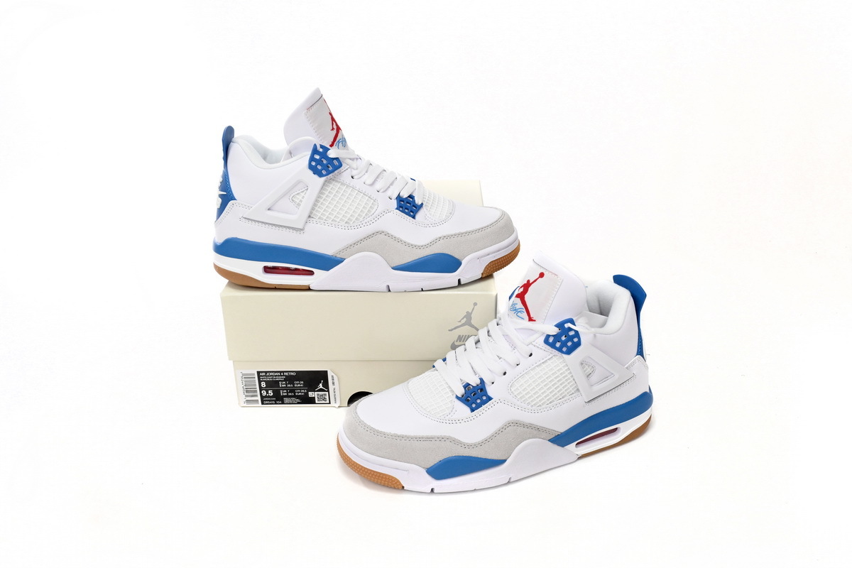 Nike SB x Air Jordan 4 White Blue DR5415-104