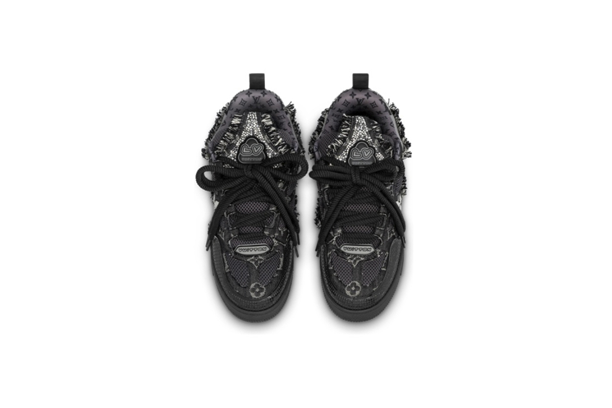 Louis Vuitton Skate Trainer Black Swarovski Monogran 1ABMHV