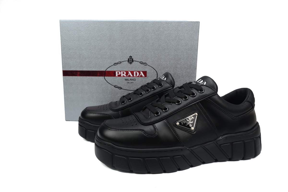 Prada Leather Sneakers Black