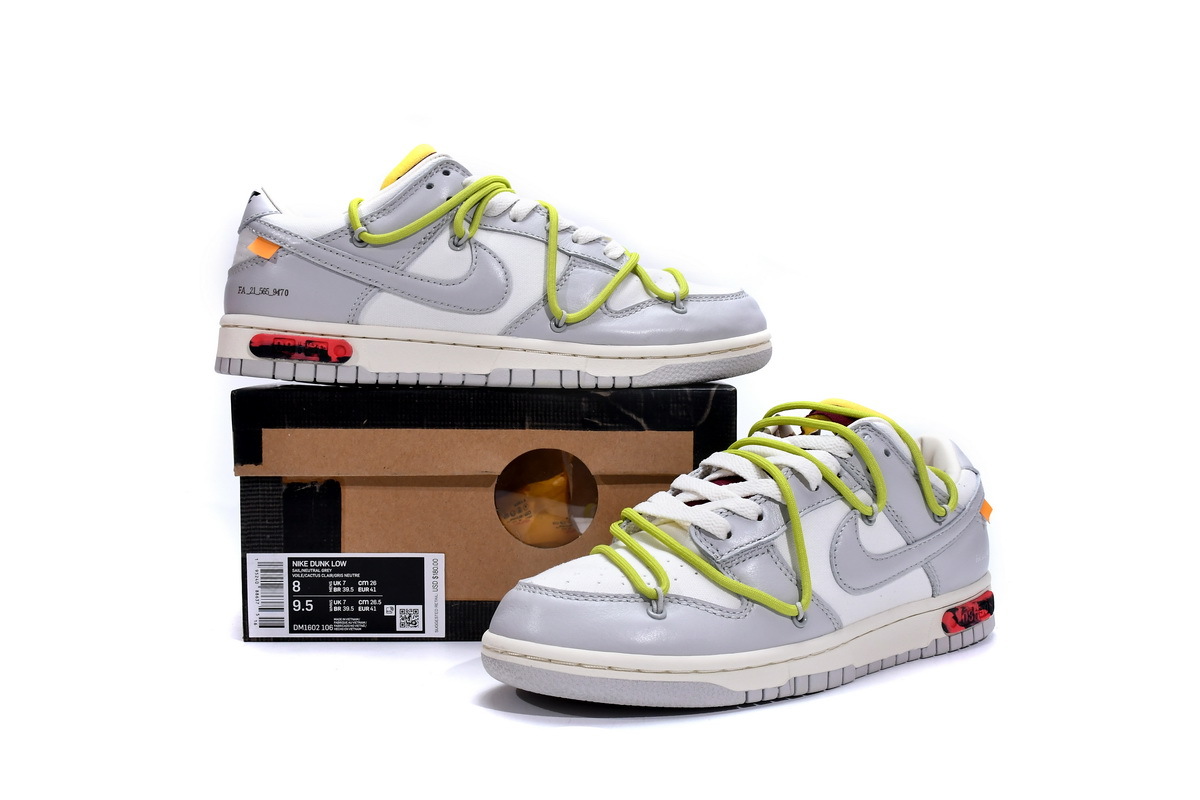 OFF WHITE x Nike Dunk SB Low The 50 NO.8 DM1602-106