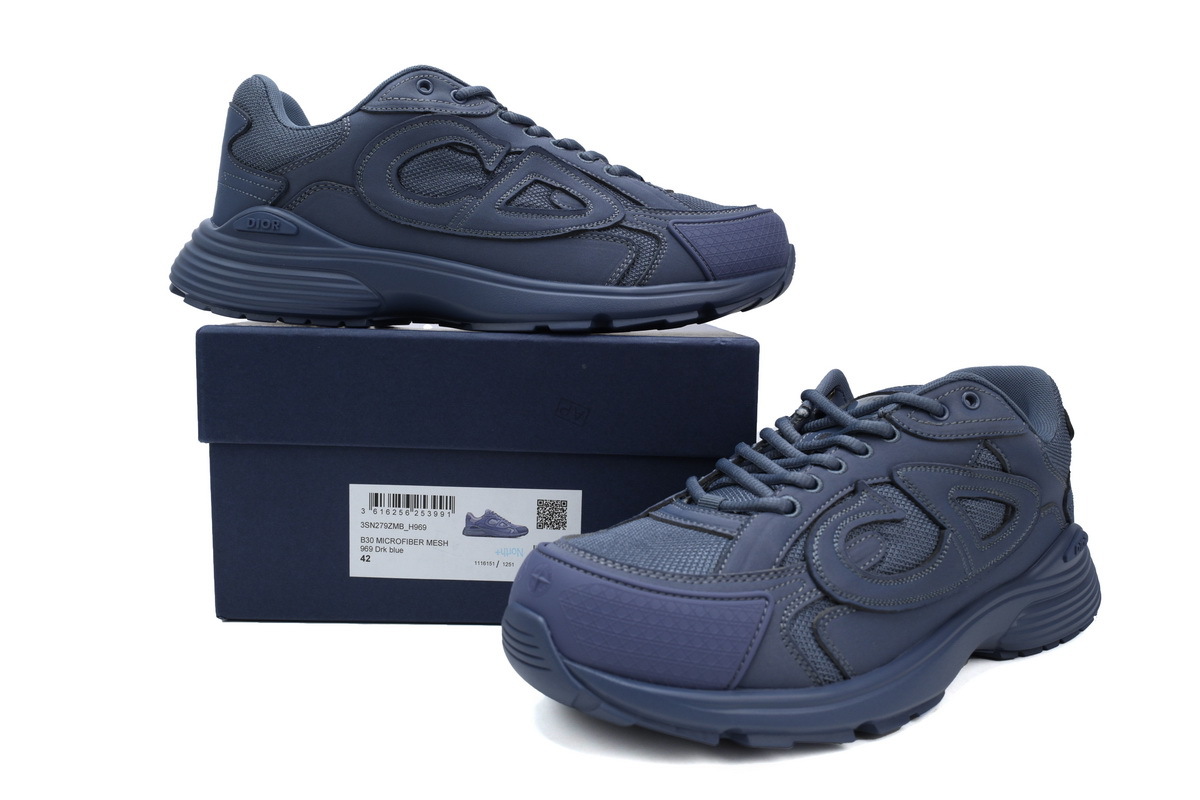 Dior B30 x Stone Island Sneaker Navy Blue 3SN279ZAN_H225