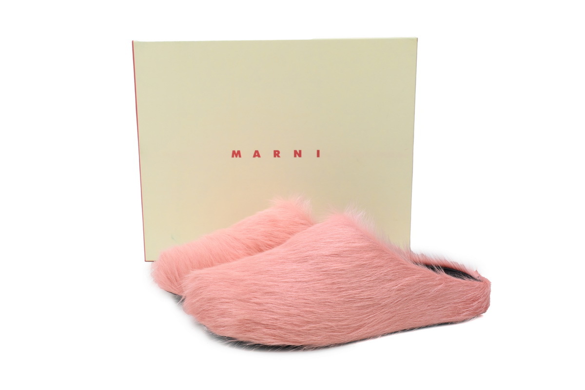 Marni Loafers Long-hair Calfskin Fussbett Sabot Pink