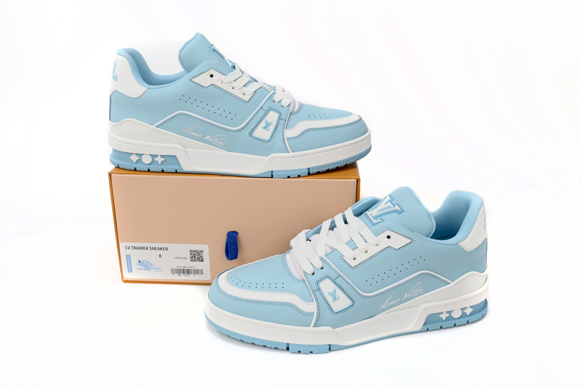Louis Vuitton Trainer Baby Blue 1AAHSJ