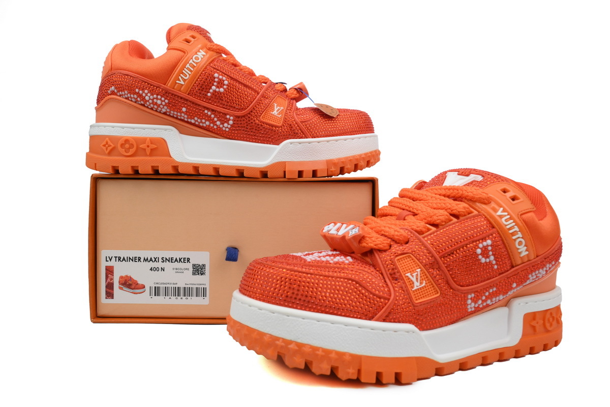 Louis Vuitton Trainer Maxi Orange Swarovksi Crystals