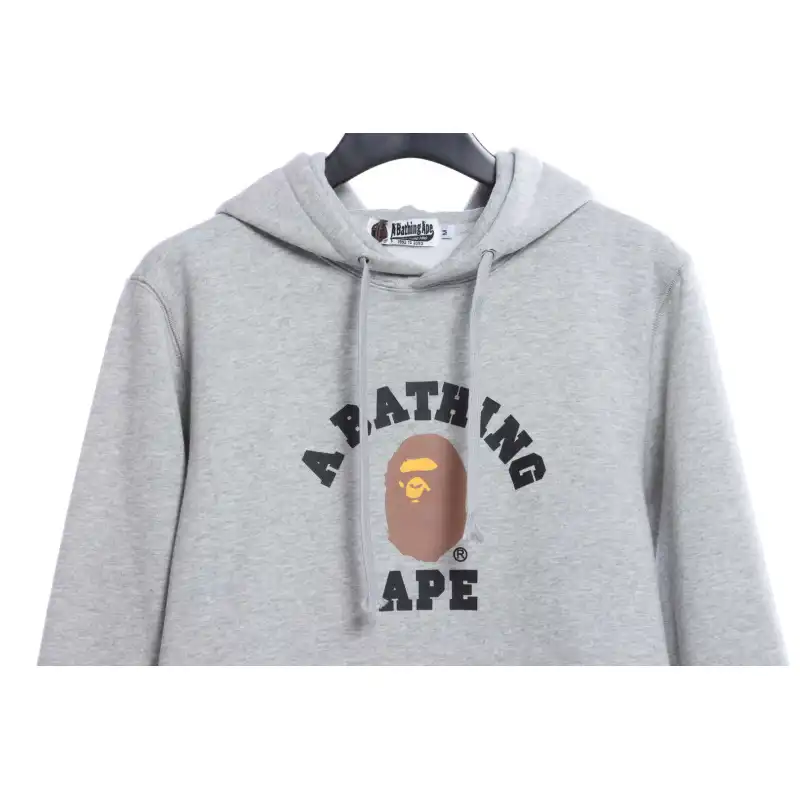 BAPE Pullover Hoodie Heather Grey