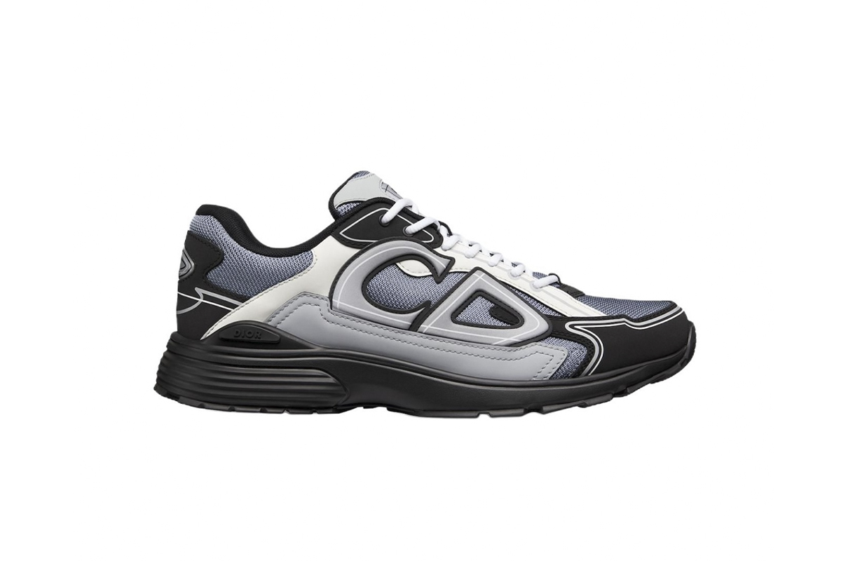 Dior B30 Sneaker Blue Mesh with Gray White and Black Technical Fabric 3SN279ZRB_H068