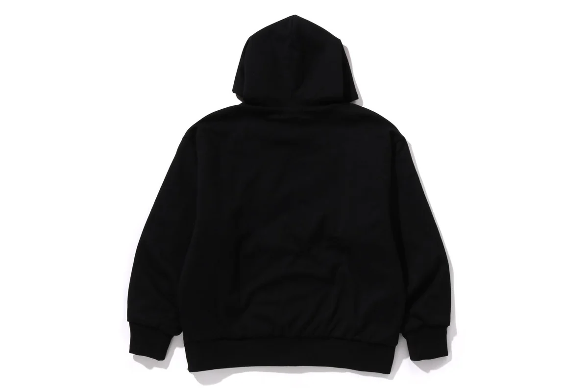 BAPE College Puffy Relaxed Fit Pullover Hoodie Black