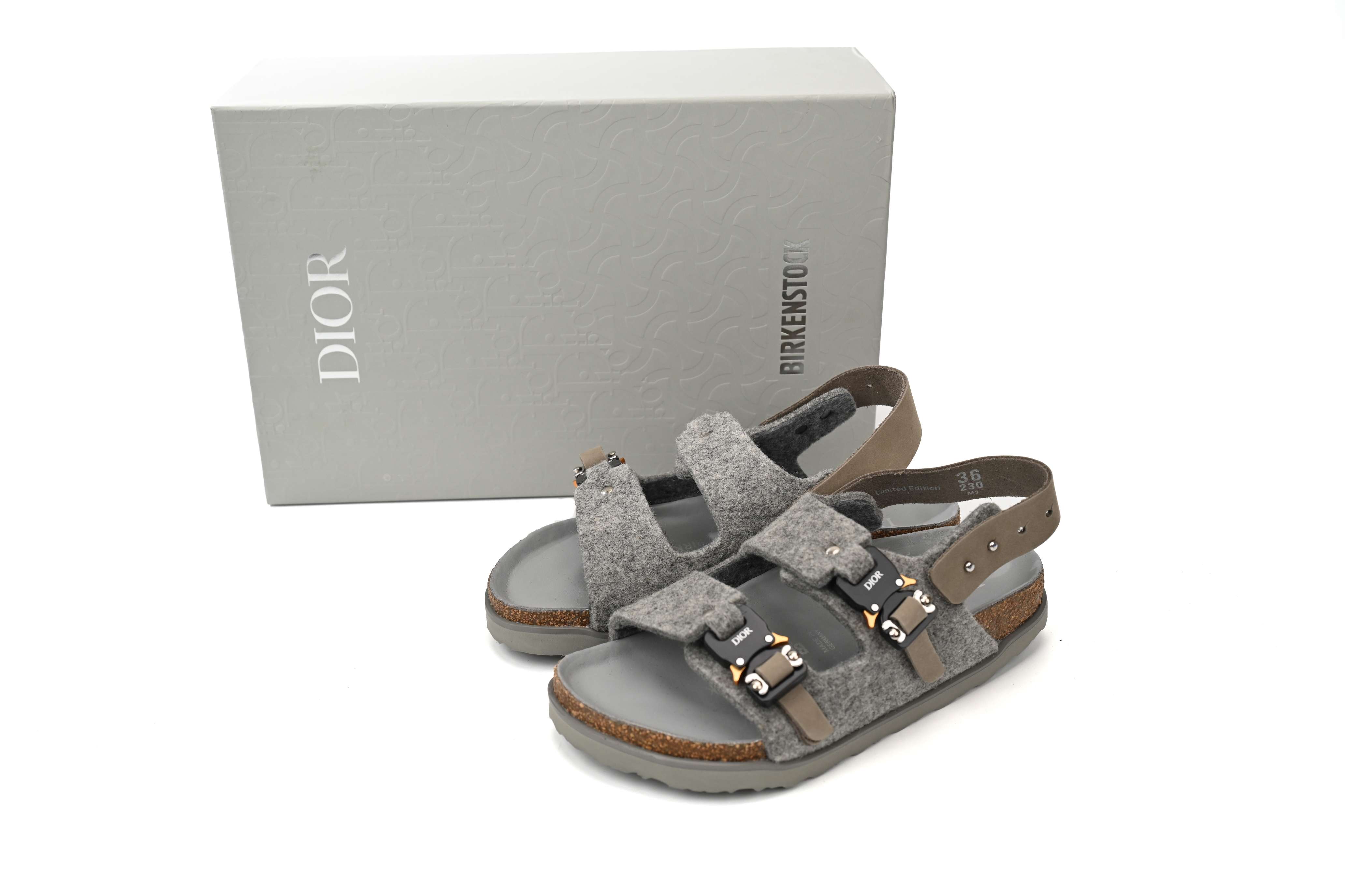 Dior by Birkenstock Milano Sandal Grey 3SA117ZSF_H800