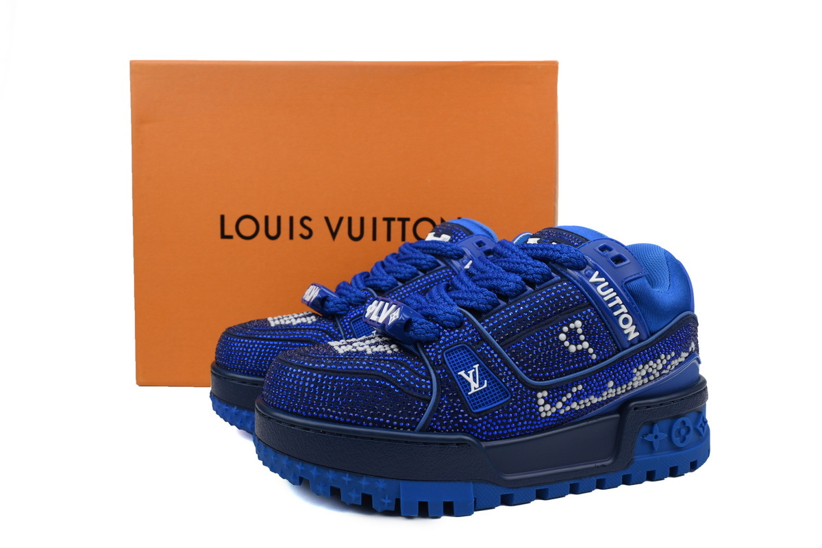 Louis Vuitton Trainer Maxi Blue Swarovksi Crystals