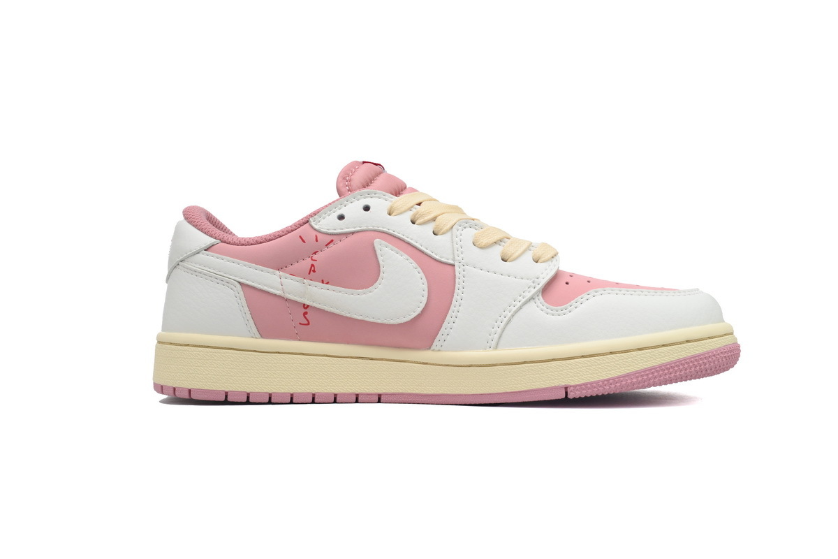 Travis Scott x Air Jordan 1 Low OG White Pink DM7866-600