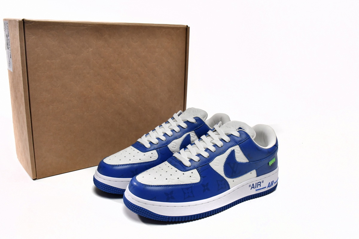 Louis Vuitton Nike Air Force 1 Low By Virgil Abloh White Royal