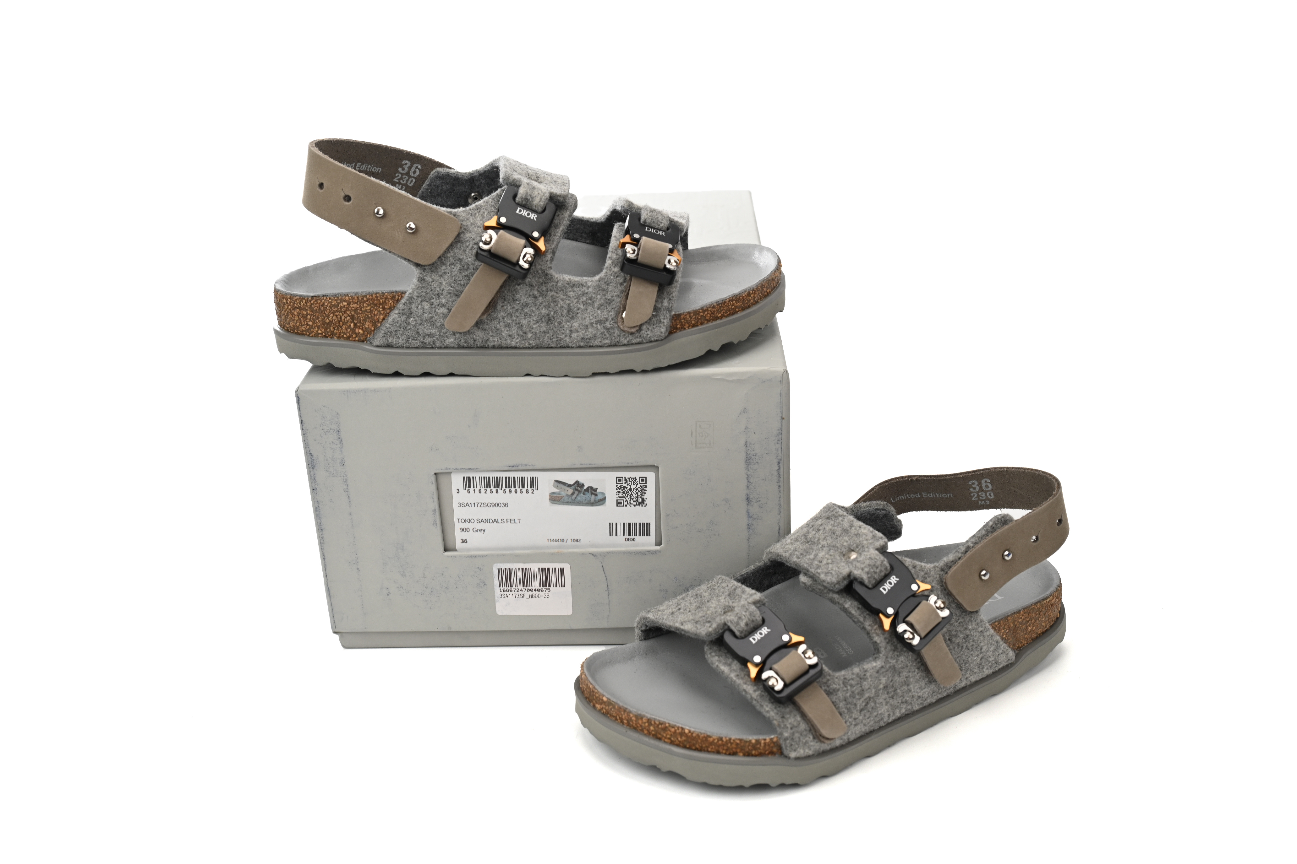 Dior by Birkenstock Milano Sandal Grey 3SA117ZSF_H800