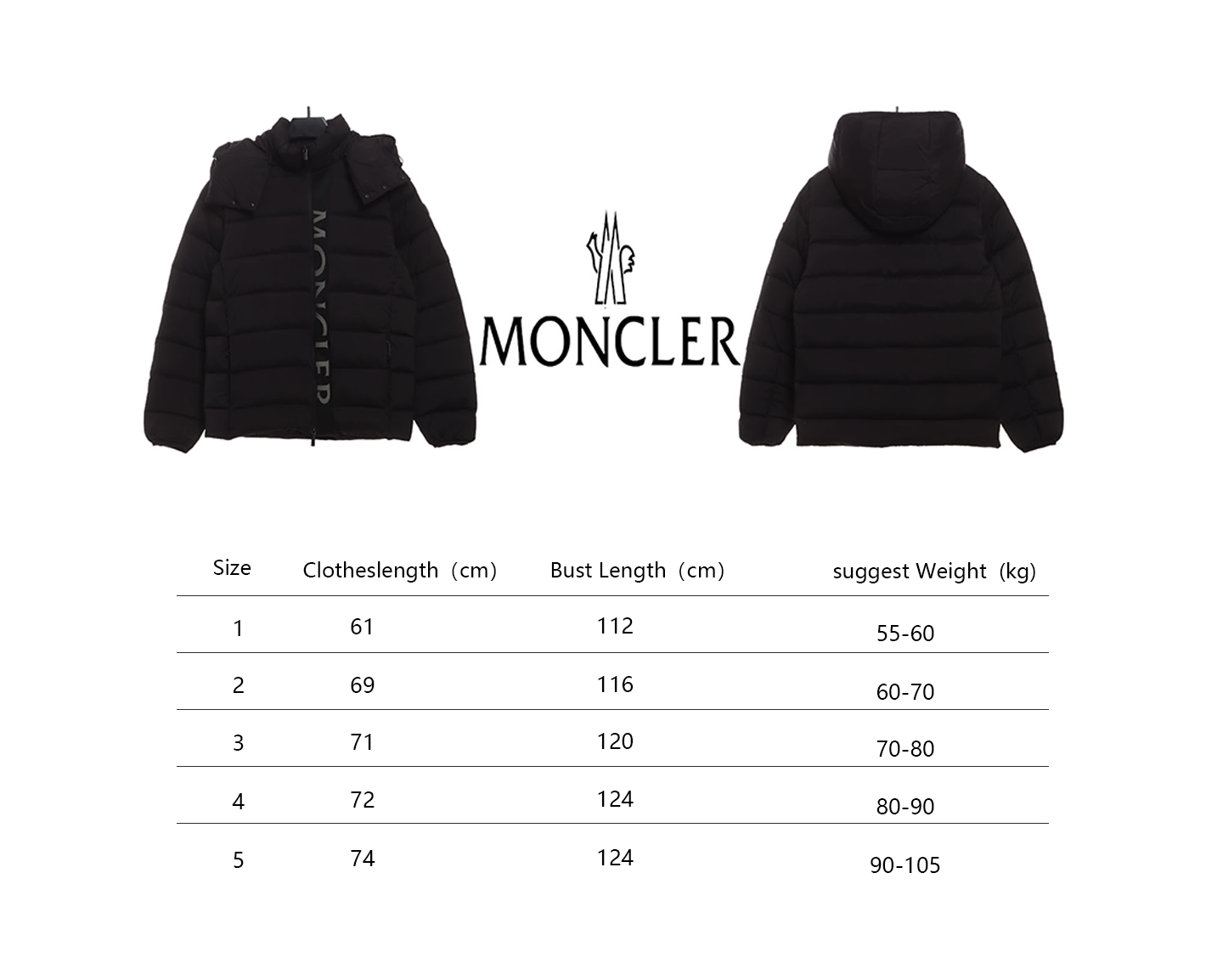 Moncler Ume Short Down Jacket Black