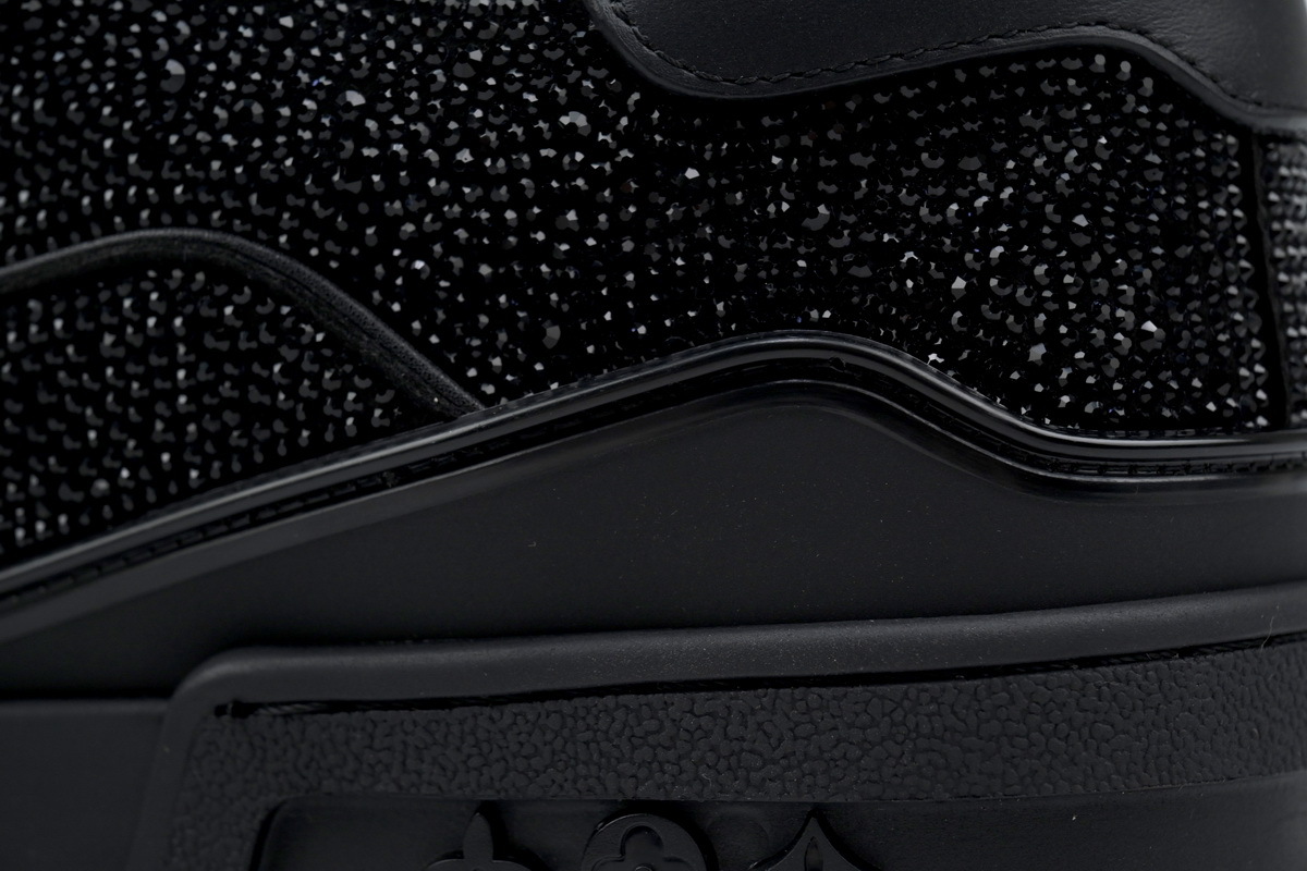 Louis Vuitton Trainer Black Crystals