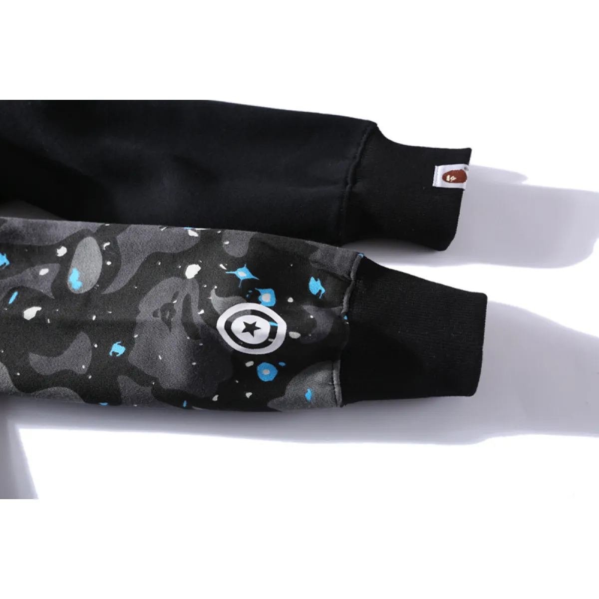 BAPE Space Camo Shark WGM Full-Zip Spliced Hoodie