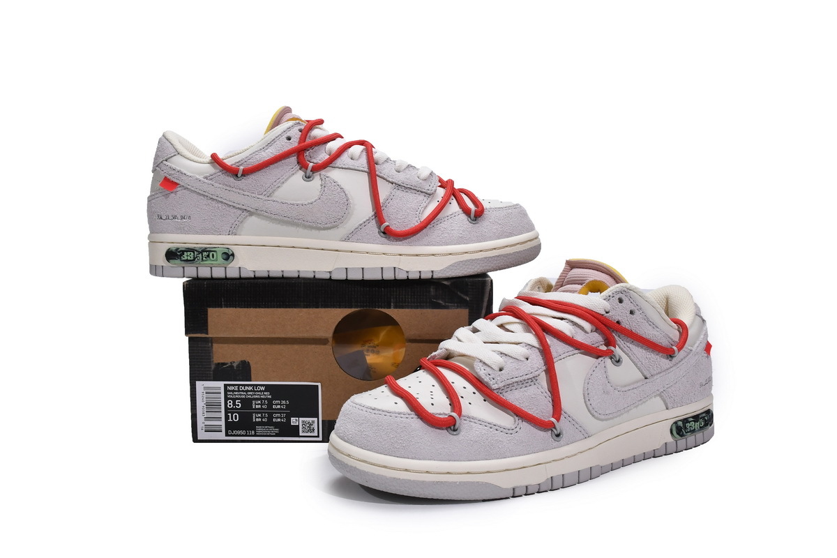 OFF WHITE x Nike Dunk SB Low The 50 NO.33 DJ0950-118