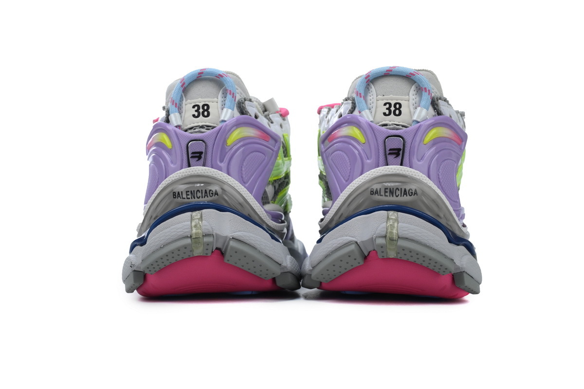 Balenciaga Runner White Yellow Purple 677403 W3RBB 9069