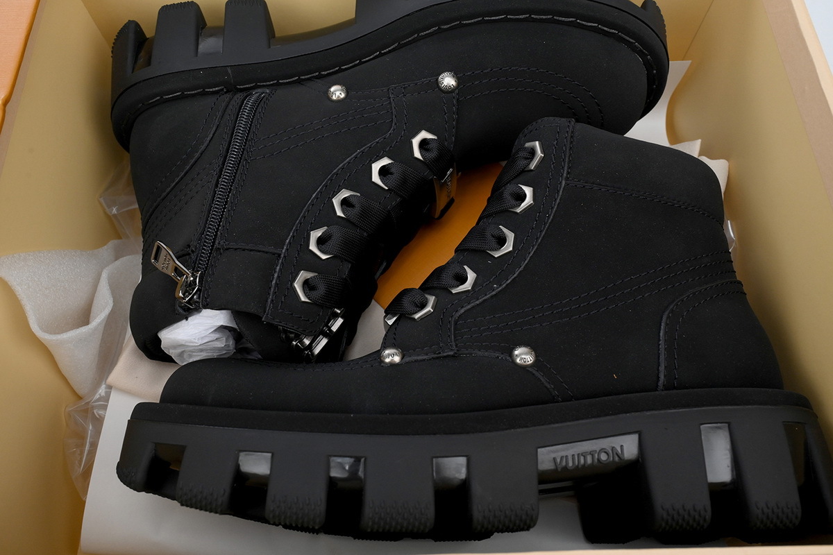 Louis Vuitton Checker Ankle Martin Boots 1ACN7Y