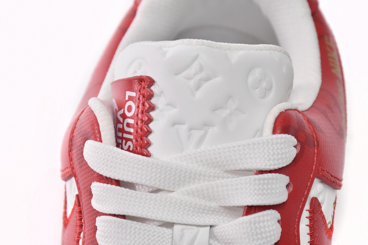 Louis Vuitton Nike Air Force 1 Low By Virgil Abloh White Red