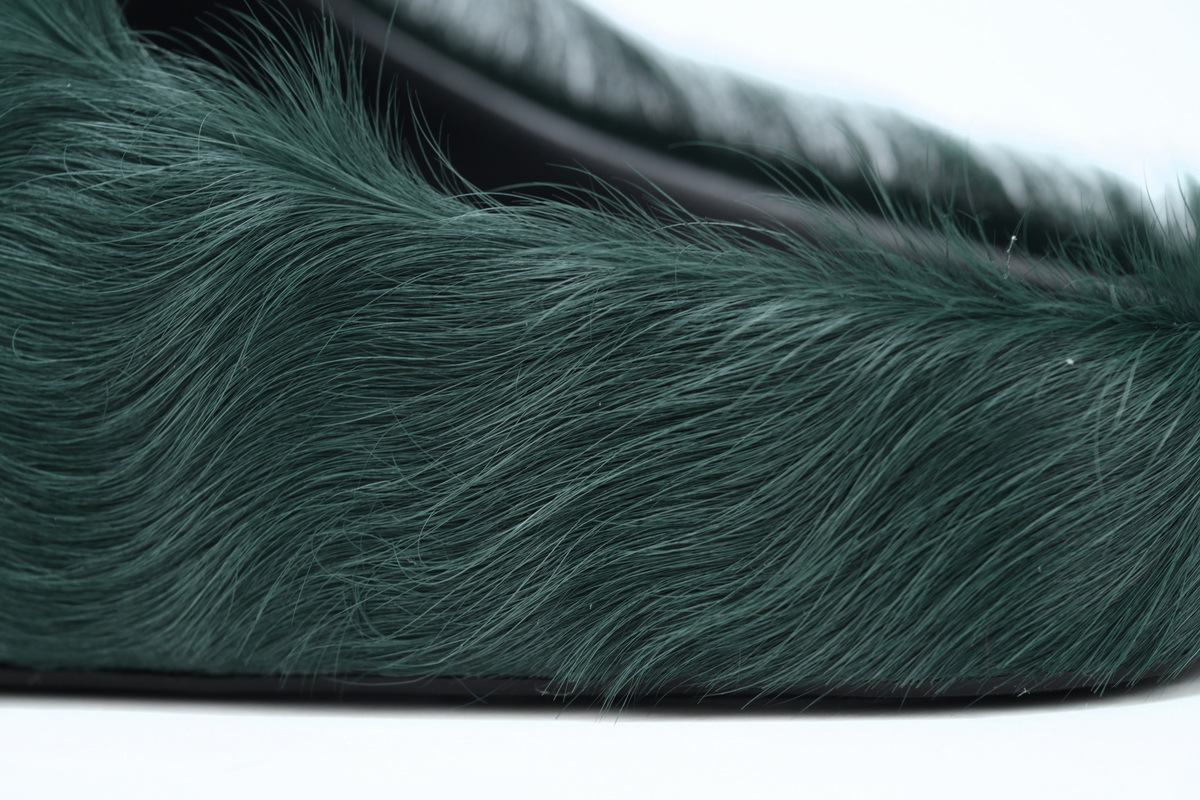 Marni Loafers Long-hair Calfskin Fussbett Sabot Deep Green