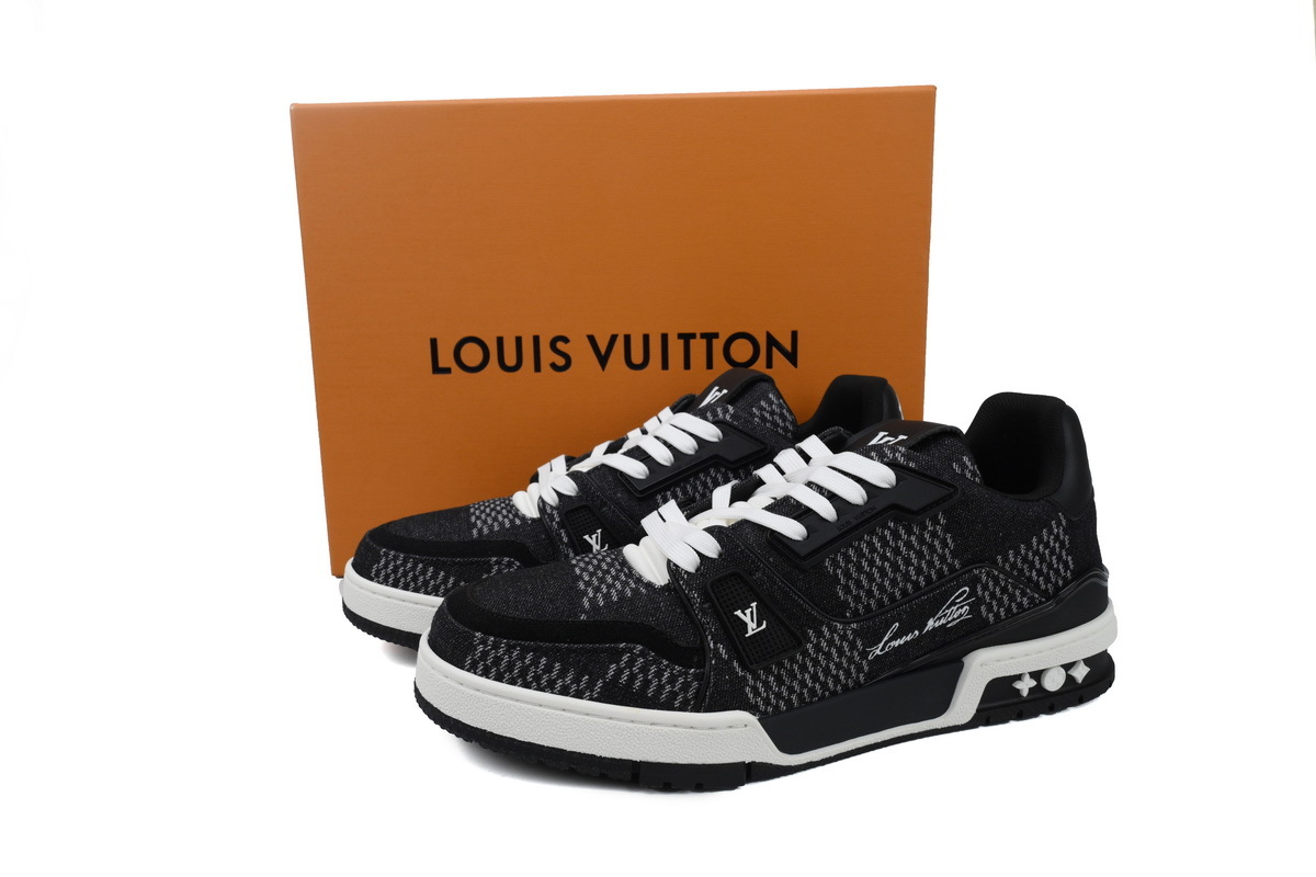 Louis Vuitton Trainer Black Damier 3D Denim