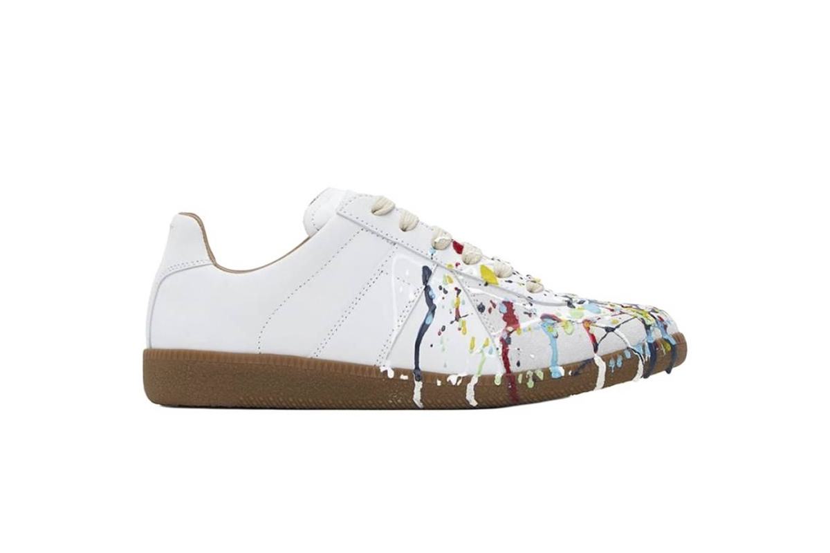 Maison Margiela White Paint Replica Sneakers