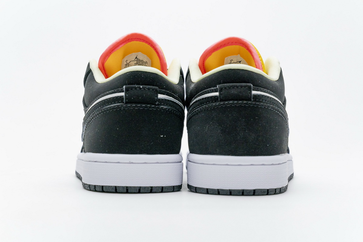 Jordan 1 Low Black Aurora Green Laser Orange CK3022-013