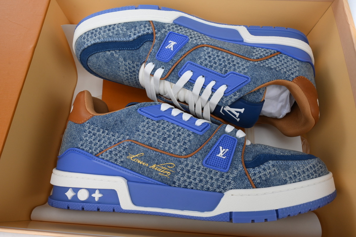 Louis Vuitton Trainer Blue Damier 3D Denim