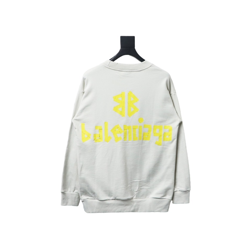 Balenciaga Floral Paper Tape Crewneck Hoodie