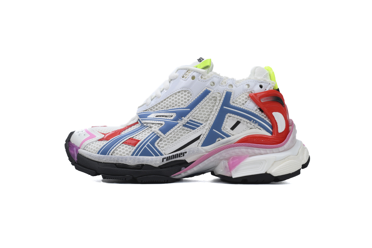 Balenciaga Runner White Blue Red 677402 W3RB6 9645
