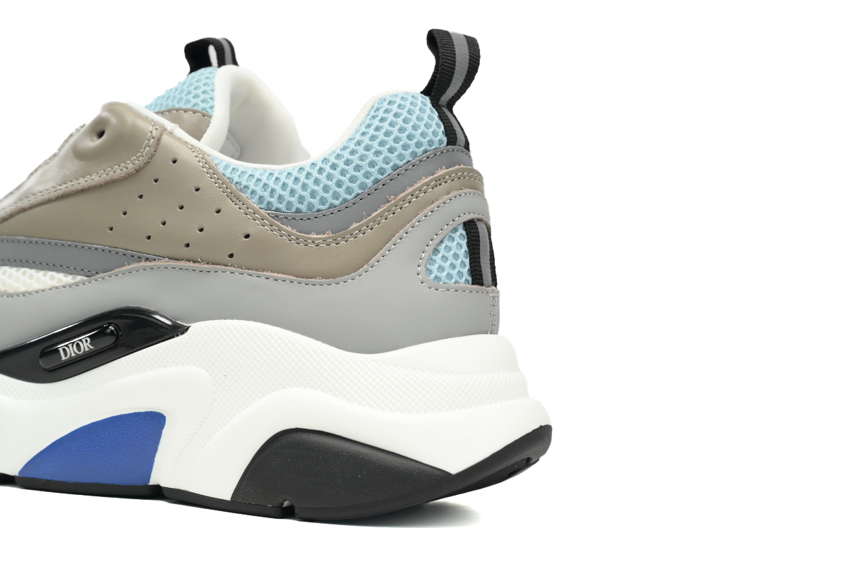 Dior White Blue Black B22 Sneakers Rice Grey Blue