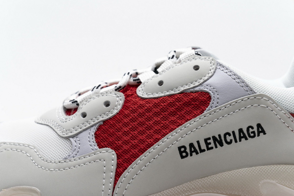 Balenciaga Triple S White Red 544351 W09E1 4552